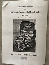 TEFI: Bedienungsanleitung