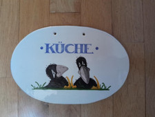Schönes Keramik Schild Küche Raben  ca. 25 x 16 cm neu unbenutzt