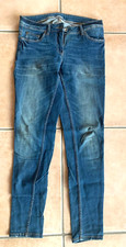 Damenjeans, LAD STY, vermutlich EU 36, Knopf+Reißverschluss, blau, Westernstyle