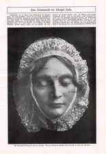 Totenmaske von Königin Luise - 1914 - Historische Aufnahme ~21x30cm