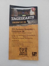 Used Sammler Ticket 2.Bundesliga 2024/25 Dynamo Dresden vs Hannover 96