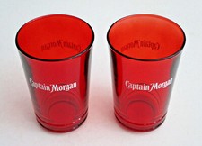 2 Captain Morgan Longdrinkglas Glas Gläser in rot ca. 0,3 l 