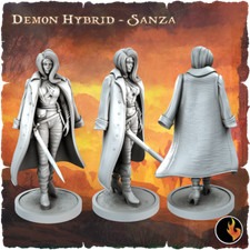 Dämonen Hybrid Miniatur Vampir Jägerin Figur für D&D Pathfinder 28mm 32mm 75mm