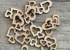 50 Streudeko Doppelherz  Holz