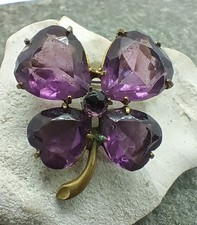 Original antike Kleeblatt Brosche 1910