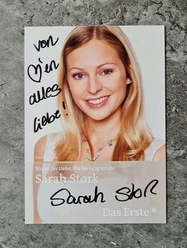 Autogrammkarte von sarah - autogrammkarte, stork