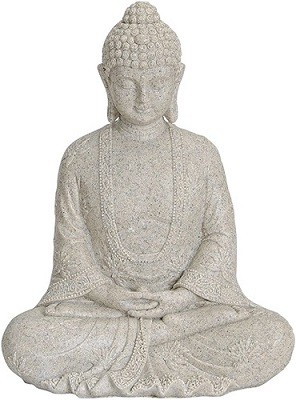 Buddha figur sitzend braun - figur,