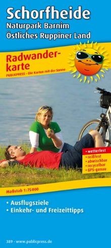 Radwanderkarte schorfheide - radwanderkarte,
