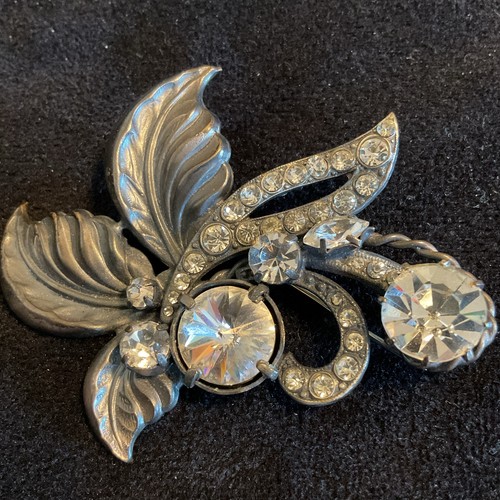 Vintage brosche 1950er strass - vintage,
