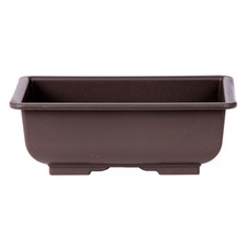 Bonsai - Schale eckig 21,5 x 15,5 x 7,5 cm braun Kunststoff 22258