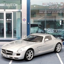 Mercedes SLS AMG Silber Maßstab 1:43 Druckguss Modell Spielzeug Auto Deagostini Neu geöffnet