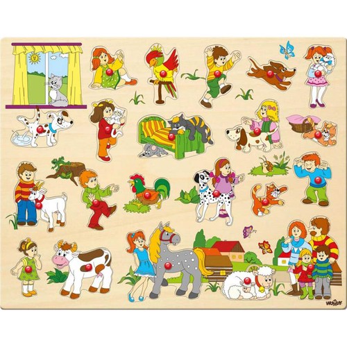 Kinder tier holz steckpuzzle - kinder,