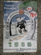 FUSSBALL TOTO NIEDERSÄCHSISCHER 1956  Blechschild