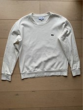 Lacoste Sweatshirt Weiß M Oversized CroppedFit Weicher Stoff Unisex