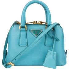 Prada Blue Saffiano Leather