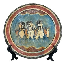 Minoische Malerei Blau Damen