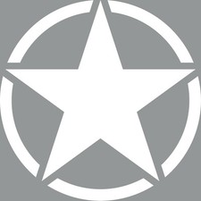 5cm Gloss White USA US Star