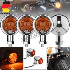 4x Mini Motorrad Blinker Chrom