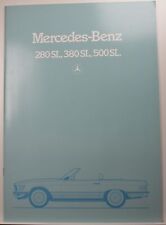 Mercedes-Benz SL W107 280SL 380SL 500SL Prospekt von 11/1984 Modelle 1985