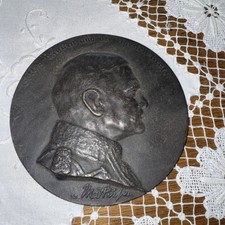 Plakette Eisenguss Eisen Relief Lauchhammer August von Mackensen 1939
