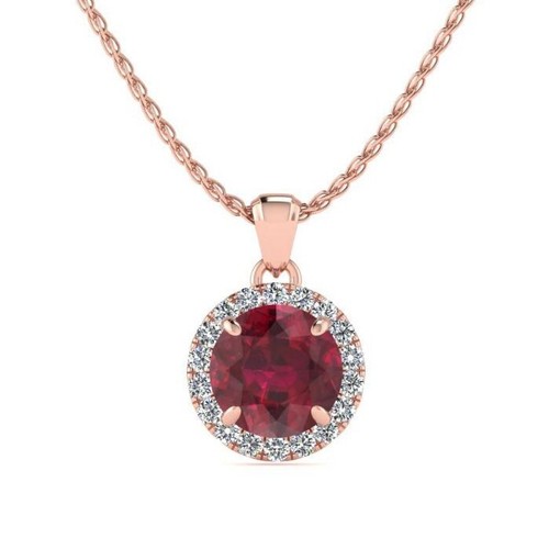 Karat rotgold collier mit 1 - rotgold,