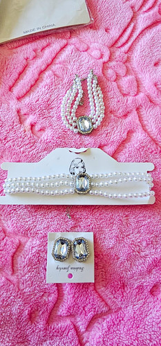 Schmuckset perlenoptik - schmuckset,