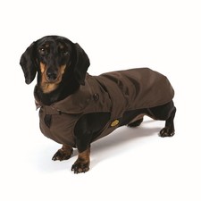 Fashion Dog Hundemantel speziell für Dackel - Braun - 43 cm Dachshund Teckel