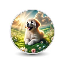  Sunlit Serenity: A Puppy's Paradise 1oz Coin