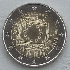 2 Euro Gedenkmünze Niederlande 2015 30 Jahre Europaflagge unz.