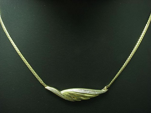 8kt 333 gelbgold collier mit - 333,