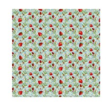 Baumwollstoff Erdbeeren mint