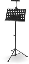 Notenständer Premium Set Notenpult Orchesterpult Lochblech LED-Leuchte 9 LEDs