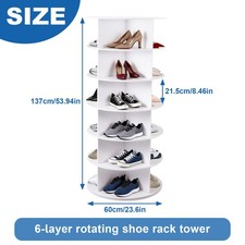 Drehbares Schuhregal mit 6