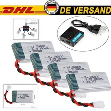 4 Stück 3,7v 300mAh 25C Lipo