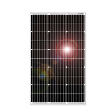 DOKIO Solarpanel 100W 18V Monokristallin(Hohe Leistung) Für 12V Kfz Batterie,