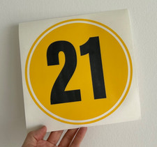 Startnummer rund zweifarbig