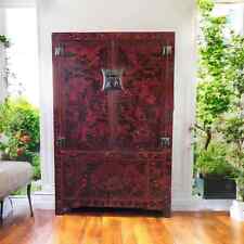 Großer China Schrank handbemalt alt TV-Schrank 190cm Asia Möbel