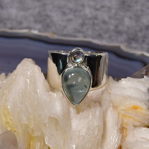 Aquamarin ring 925er silber - aquamarin,