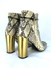 TOPSHOP LEDER ANIMAL PRINT HIGH HEEL STIEFELETTEN GRÖßE UK6 EUR39 US8,5 UVP 150£