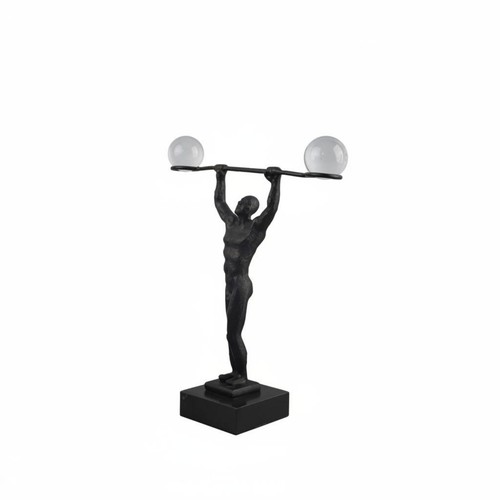 Gewichtheberstatue metalloptik - gewichtheberstatue,