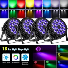 4x UKING RGBW 18 LED Par