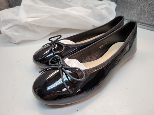 Schwarze hochglanz ballerinas - schwarze,