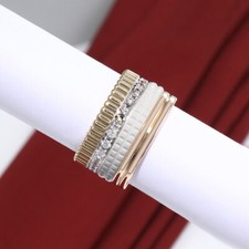 Boucheron Quadre White Edition Large Rosegold Gelbgold 750 Diamanten Gr. 53 Gold