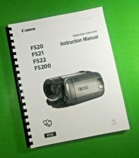 Owners Manual for Canon FS20