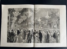 Große seltene antike große Kugel 19. Jahrhundert Gravur / Radierung / Druck