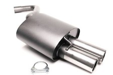 Sportauspuff 2x76mm für BMW E90 E91 Limousine Kombi 316i 318i 320i 318D 320D+ABE