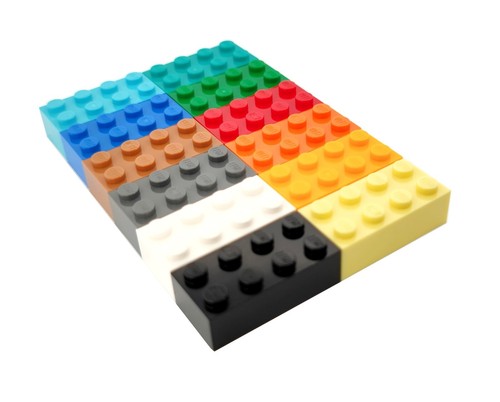 100x lego 3001 2x4 - 100x,