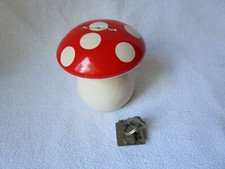 Keramik Spardose Fliegenpilz mit Schloß und Schlüssel Kreis Sparkasse Köln süß