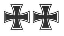 Eisernes Kreuz Aufkleber 2x