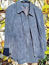 Damenkostüm, grau Wildlederoptik, Gr.46, waschbar